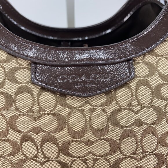 COACH Signature CC Strip Devin Brown Shoulder Bag - M1381-F26131 - Picture 6 of 11